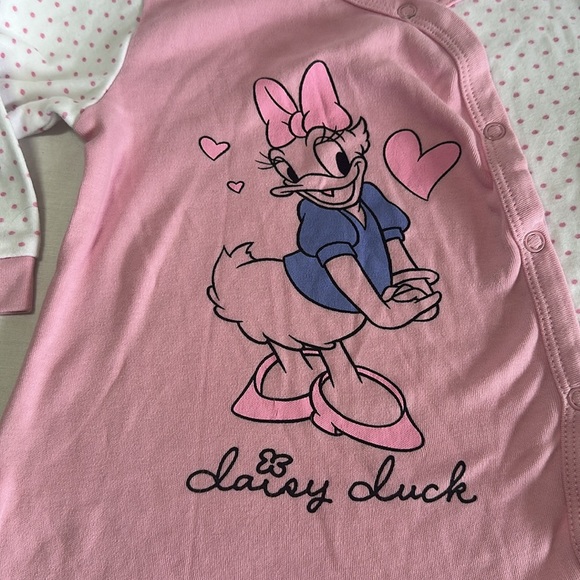 Frenz X Disney - Pink and White Kids One Piece Daisy Sleeper - Picture 3 of 5